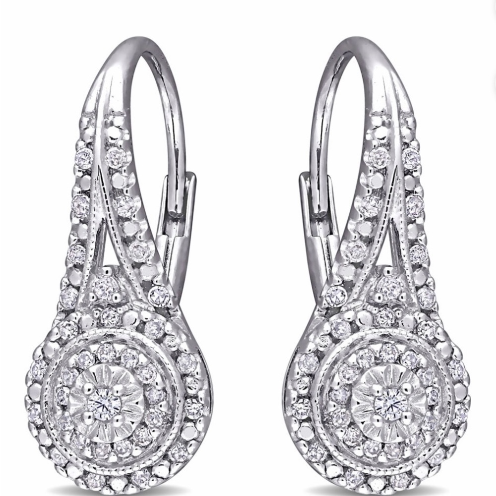 1/2 Carat Diamond Hoop Earrings